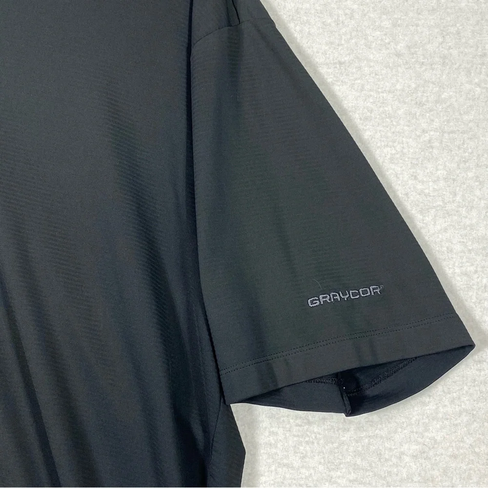 Nike Graycor Logo Golf Polo Shirt Men's Size XL Black Performance Dri-Fit Sport